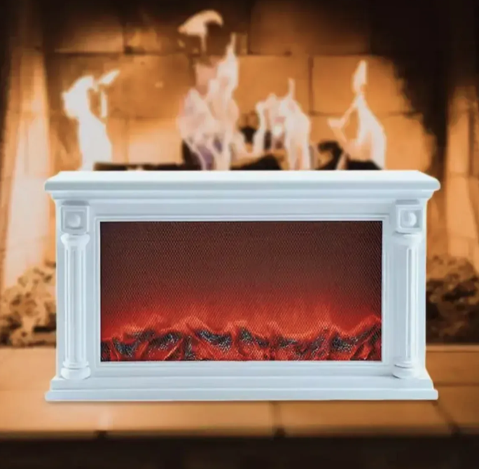 Svetleći LED kućni kamin crni imitacija plamena – Srednji model 63x36.5cm (K-1)