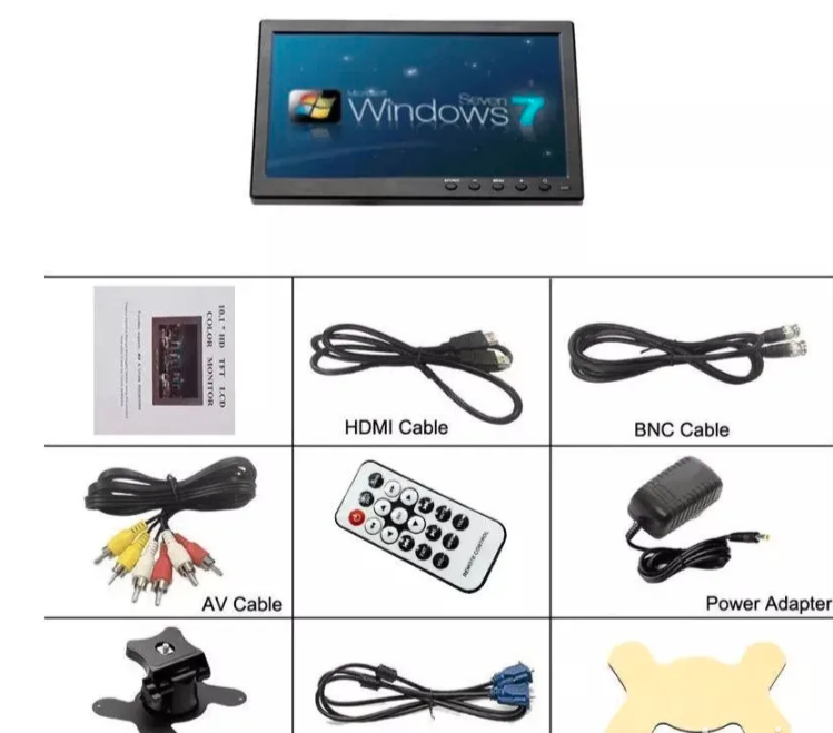Monitor 10.1 inča LCD TFT sa HDMI, VGA i BNC ulazom (AO-1)