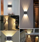 Solarna zidna dekorativna lampa za fasade 4 LED IP65 — slika 5