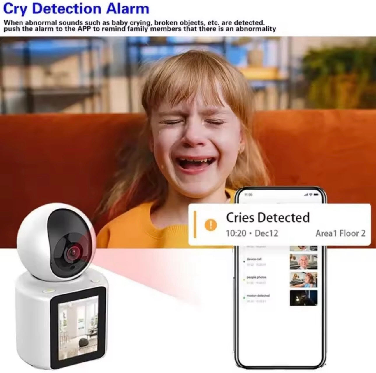 026 - WiFi Rotirajuća Kamera sa Ekranom i Dvosmernim Audio Pozivom (VN-1)
