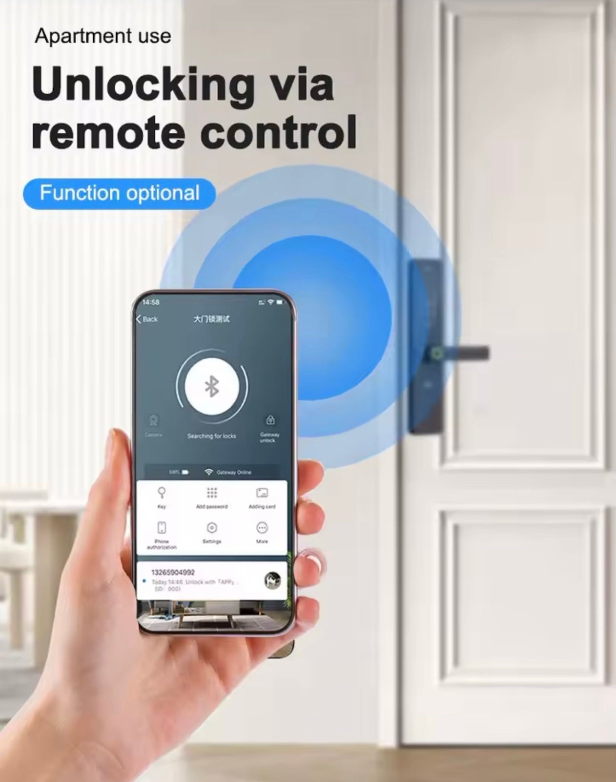 Smart brava za vrata sa TTLock aplikacijom i mehaničkom bravom u kompletu (A-1)