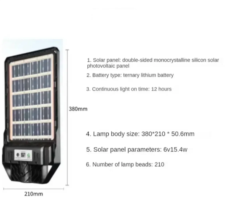 Solarni reflektor 200W sa daljinskim upravljačem i senzorom pokreta (R-1)