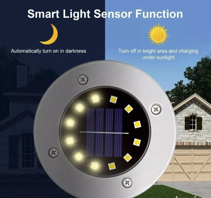 Solarne disk lampe – set od 4 komada za dvorište i dekoraciju (R-1)