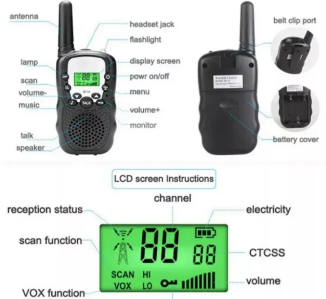 Baofeng radio stanica T3 PMR dečji toki voki set 2 komada (RS-1)