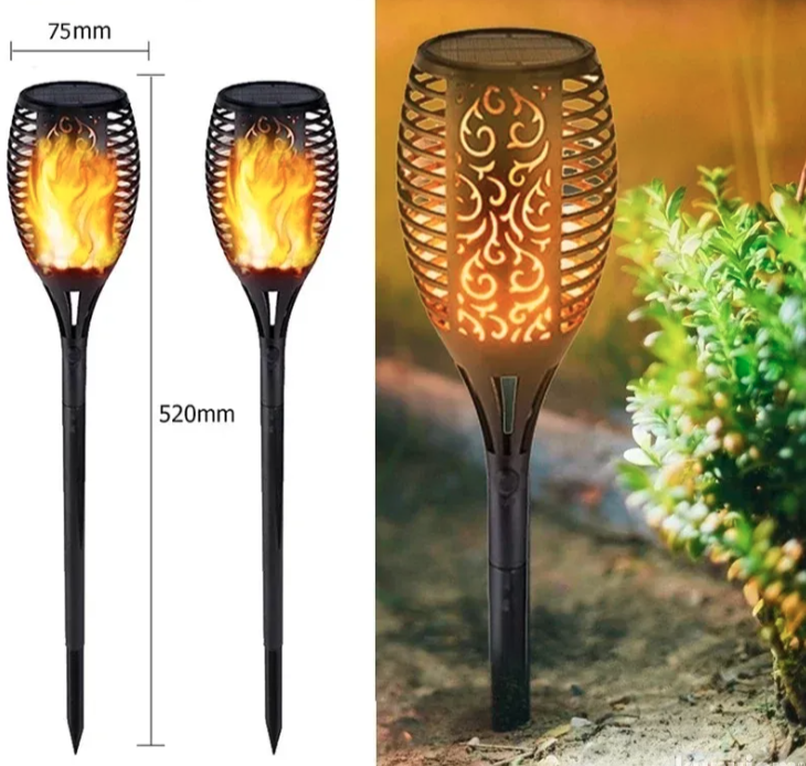 LED solarna baklja – baštenska lampa sa efektom plamena (R-1)