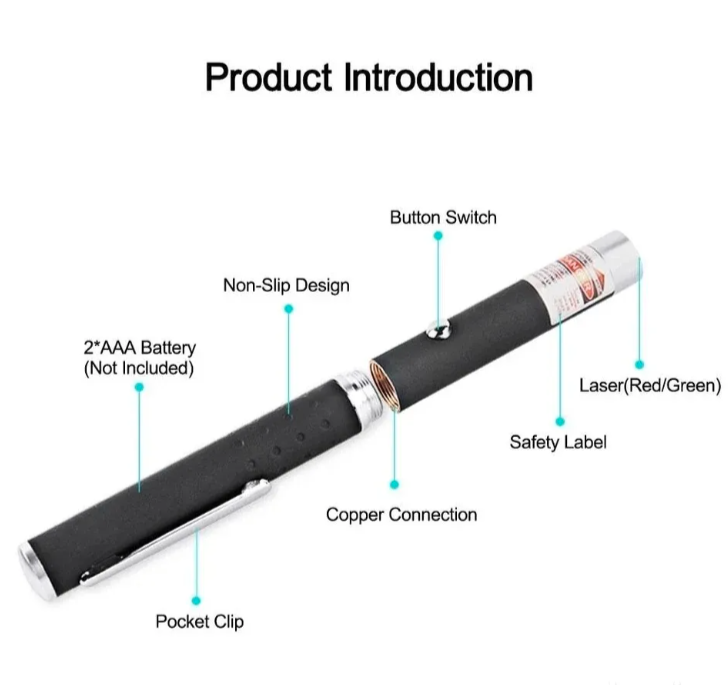 Zeleni laser pointer prezenter – domet do 2 km sa dodacima (ZR-1)