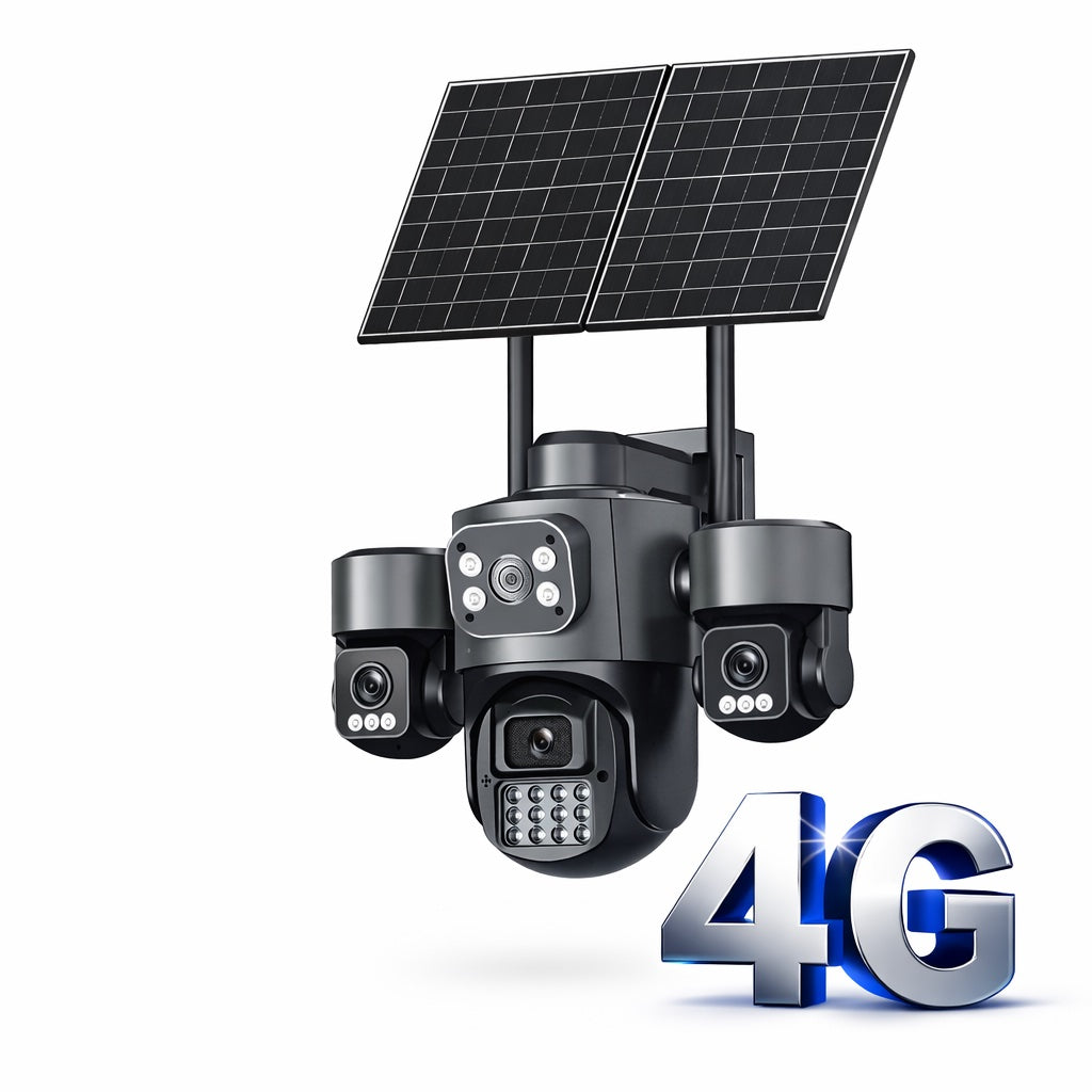 111 - Solarna 4G sigurnosna kamera sa 4 objektiva i PTZ rotacijom (VN-3)