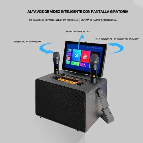Karaoke sistem Zvučnik sa touch tabletom 15 inča i dva bežična mikrofona (Z-1)